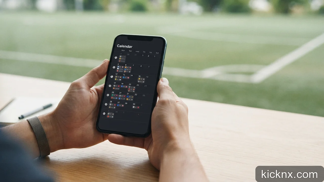 Minh họa: Cách đồng bộ lịch đấu bóng đá vào Google Calendar trên điện thoại