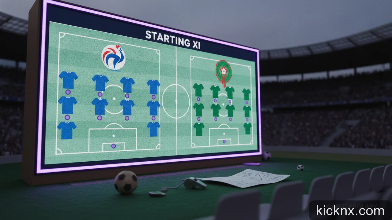 Minh họa cho Đội hình Pháp vs Maroc: Hướng dẫn xác minh đội hình ra sân chính thức nhanh nhất