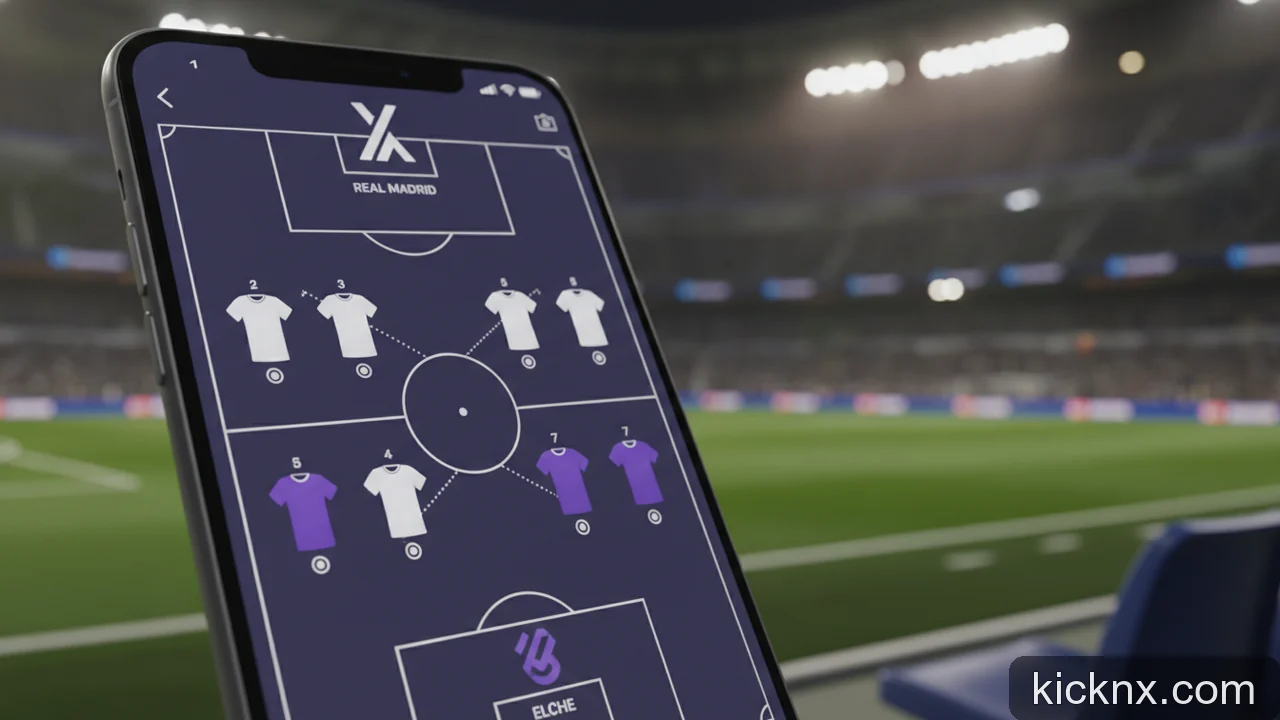Minh họa cho Đội hình Real Madrid gặp Elche: Hướng dẫn nhanh 3 bước xem đội hình chính thức
