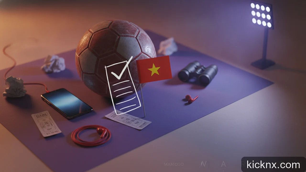 Minh họa cho Lịch Đá Bóng Của Việt Nam: Checklist Trước Giờ Bóng Lăn Không Thể Bỏ Qua