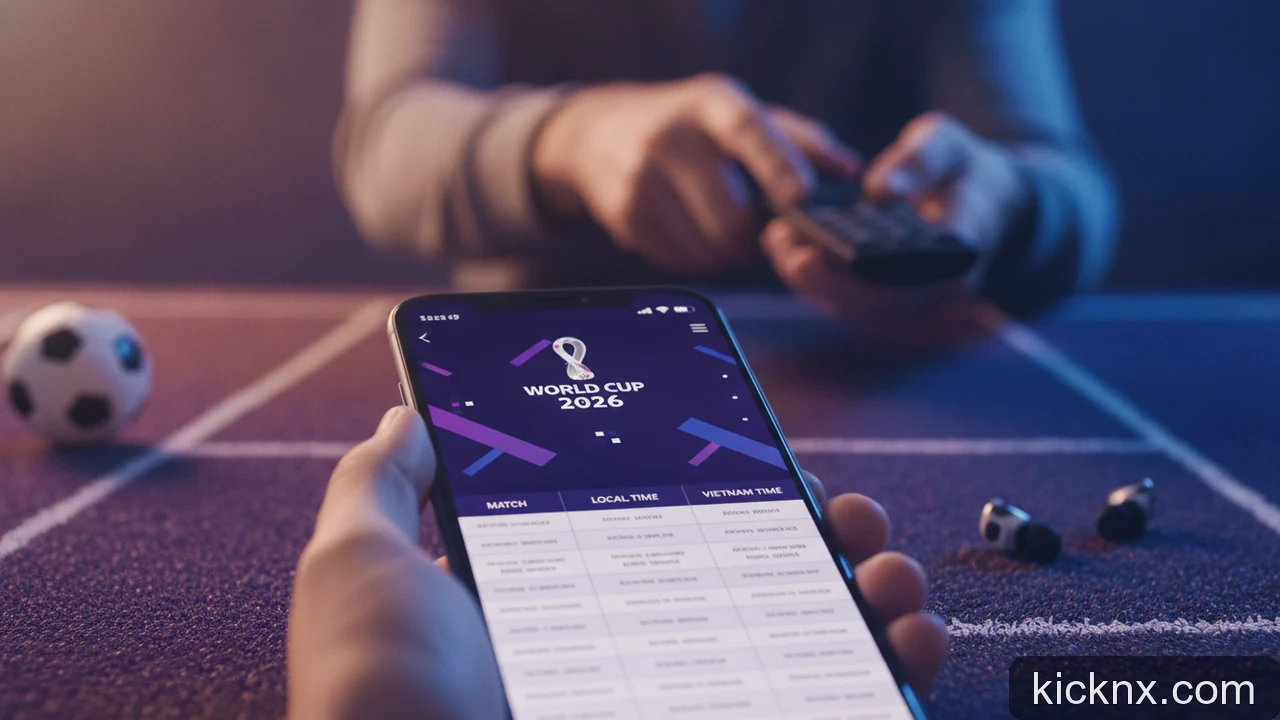 Minh họa bổ sung: Lịch đá World Cup 2026 theo giờ Việt Nam: Mẹo theo dõi hợp pháp và không bỏ lỡ trận đấu