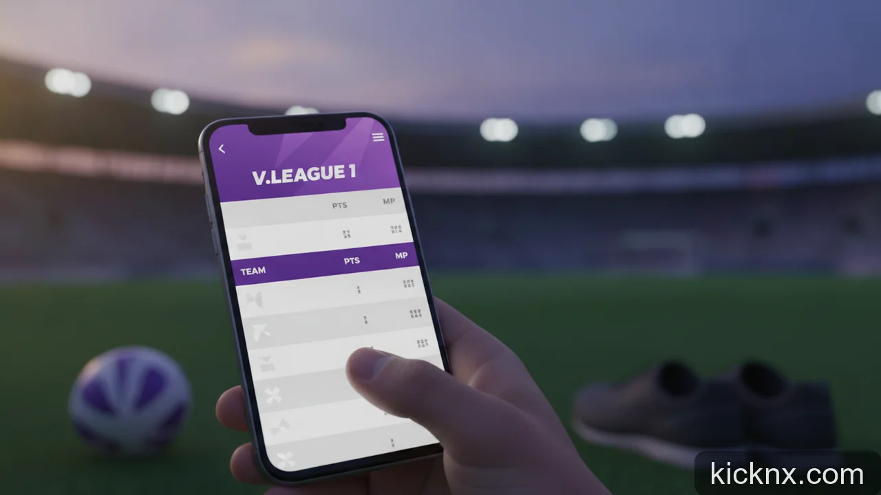 Minh họa bổ sung: Lịch V-League 1: Hướng dẫn nhanh 3 bước kiểm tra lịch đấu, kết quả và bảng xếp hạng mới nhất