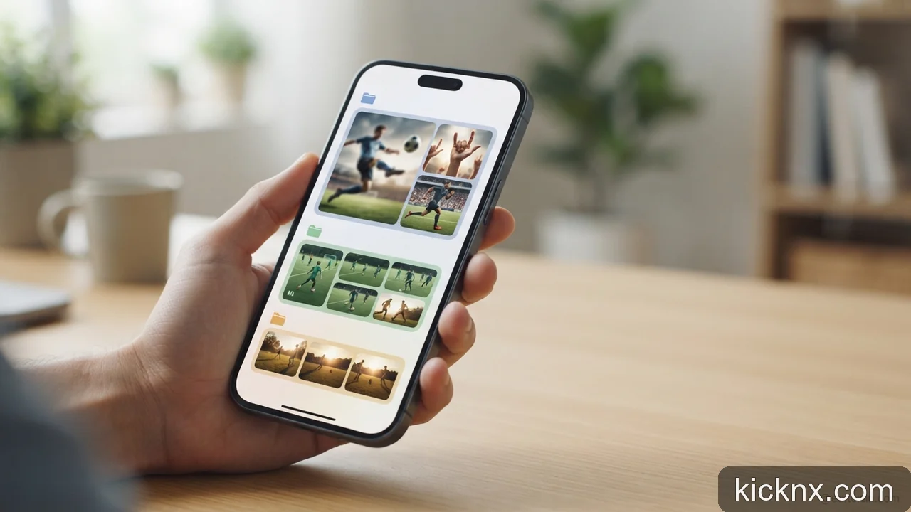 Minh họa: Phương pháp tự tạo bộ sưu tập video bàn thắng đẹp trên điện thoại