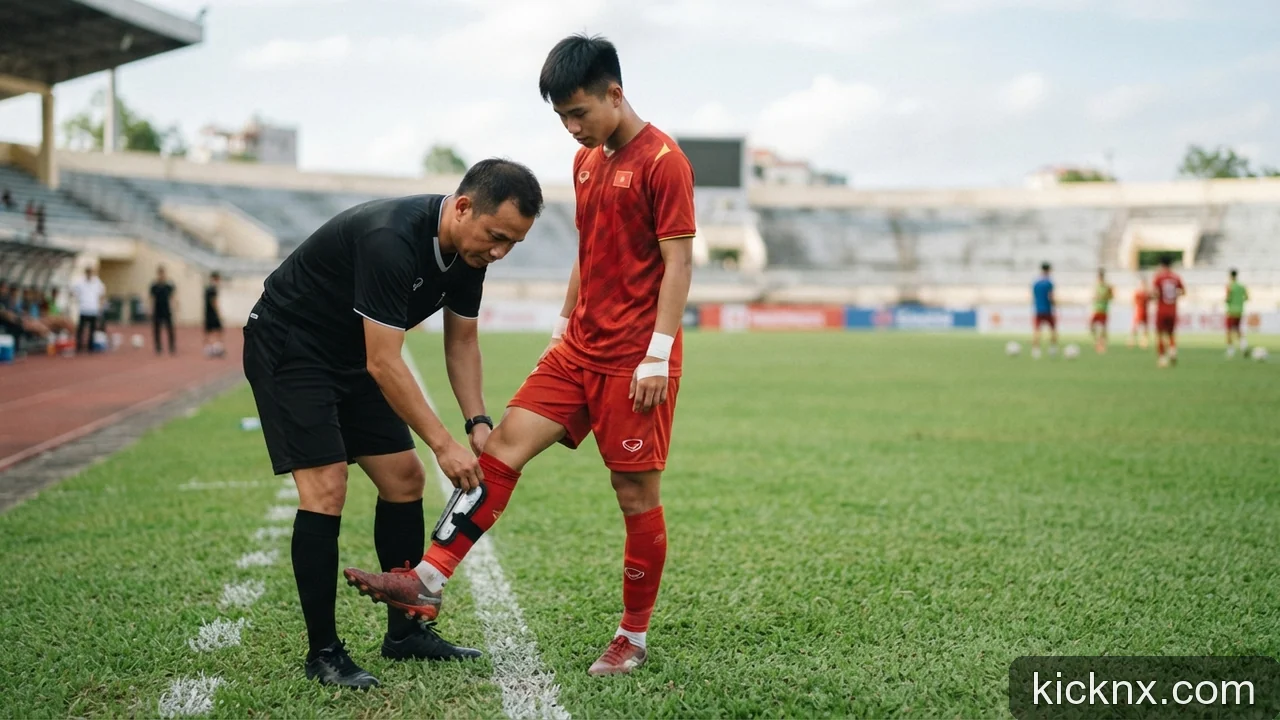 Minh họa: Quy trình kiểm tra trang phục và phụ kiện trước khi cầu thủ vào sân