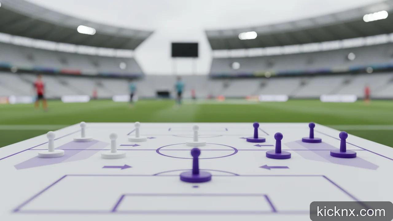 Minh họa cho Sơ đồ bóng đá sân 7: So sánh ưu nhược điểm của 3-2-1 và 2-3-1 cho từng lối chơi