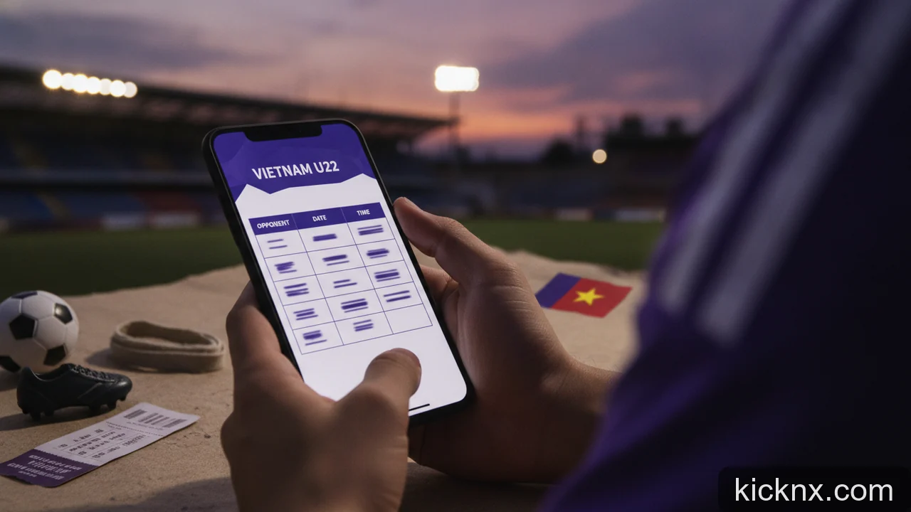 Minh họa bổ sung: Trận đấu U22 Việt Nam: Cách đọc lịch thi đấu và kết quả trong một phút