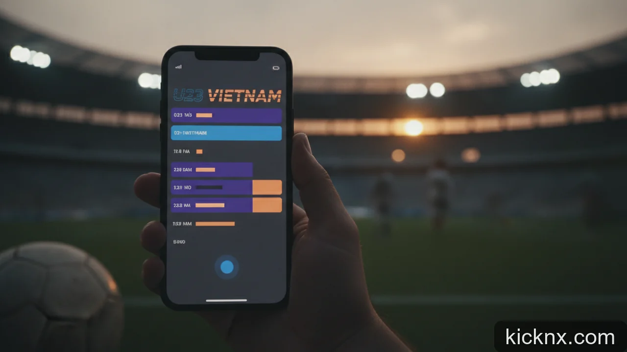Minh họa cho U23 Việt Nam lịch thi đấu: Cách đọc và hiểu lịch trình trong một phút cho người mới